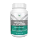 Mannatech Omega-3, D3 ile Bone, Heart Health ve Cognitive Support için, Pure Fish Oil