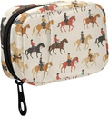 Fustylead πολύχρωμο Δυτική Cowboy Ιππασία Horse Hipl Organizer για την τσάντα, Weekly Portable Pill Box με Zipper για την αποθήκευση Βιταμίνες ιχθυέλαιο Συμπληρώματα