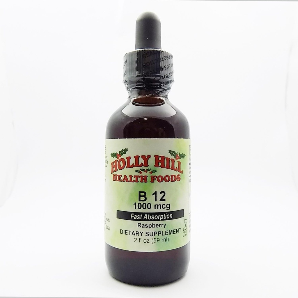Holly Hill Sağlık Gıdaları, Hızlı Apsiyon B-12 1000 MCG, Raspberry, 2 Ounce
