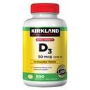 Kirkland Ekstra Kuvvet D3 50 mcg., 600 Softgels (2 Pack)
