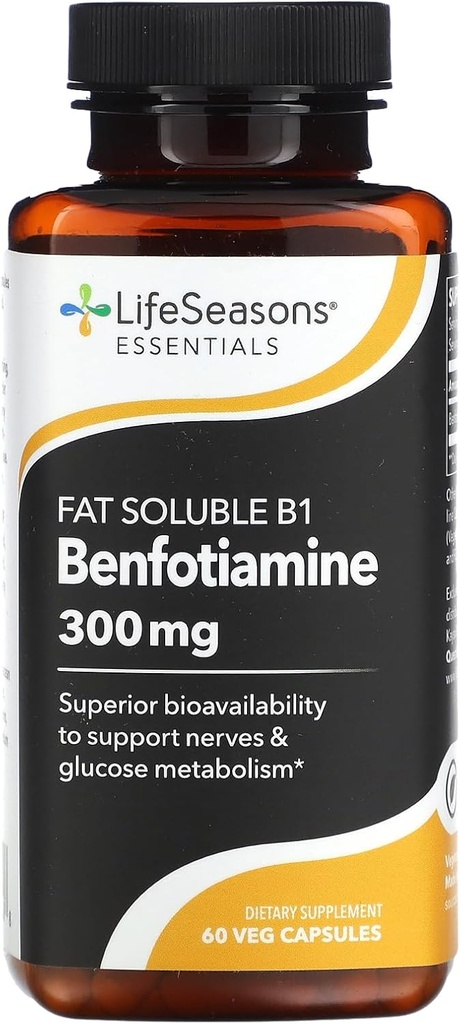 Yaşam Sezonları Essentials Benfotimin - Fat ► B1 - Sağlıklı Sörflük ve Vizyonu Destekler - Memory & Cognitive Performance - Güçlü Antioksi - 60 Capsules