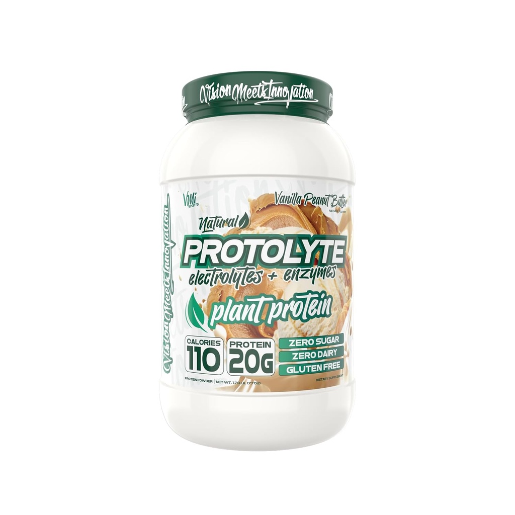 Vanilla Peanut Butter ile VMI Sports tarafından doğal bitki proteini ve Enzymes | Zero Sugar – Zero Dairy – Gluten Free | 20 G Protein + 10.5 G of EAAs (25 hizmet, Vanilla Peanut Butter)