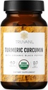 Truvani Organic Turmeric Curcumin Tablets 1.350 mg Κάθε - Φυσική Κοινή Υποστήριξη με Μαύρο Πιπέρι για Απορρόφηση - 90 Δισκία