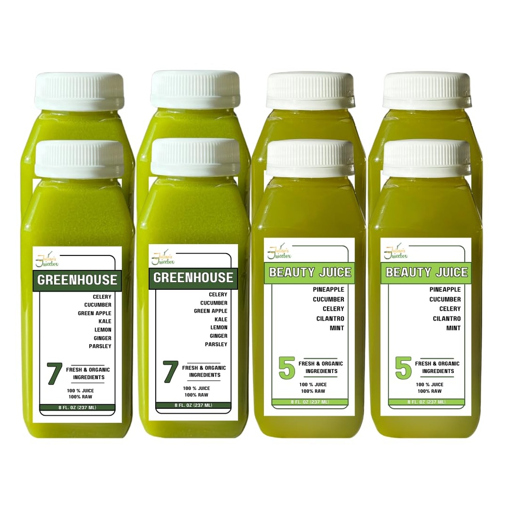 7 Günlük Organik Raw Low Sugar Juice Cleanse - Lose Kilo, Curve Cravings & Reboot Your System - Great for Kids too!