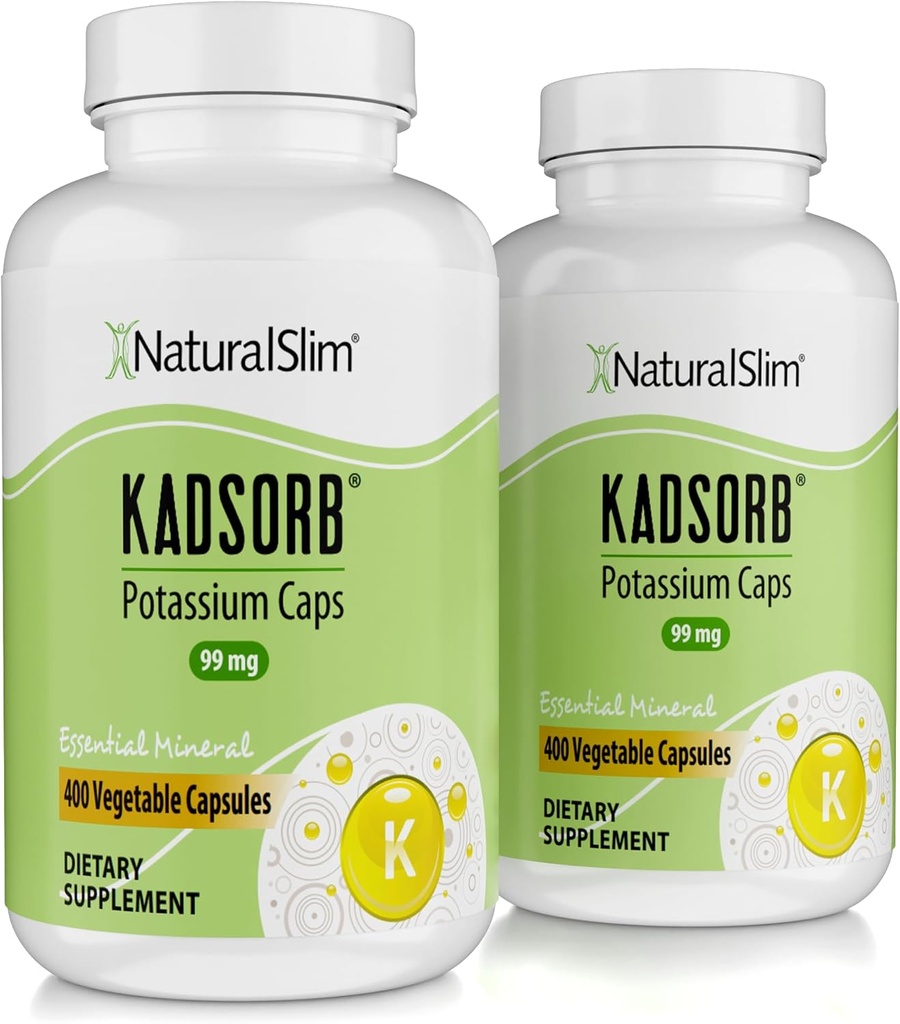 NaturalSlim Natural P properties Citrate Gluconate 99 mg - Kadsorb Supports Electrolyte Balance & Normal pH - Absorbable P Properties Supplements with Essential Minerals - Non GMO 400 Capsules 2 Pack