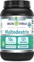 Amazing Formulas Maltodextrin | 15 Grams Per | 121 Servisler | 4 Lb Toz Supplement | ABD'de Yapıldı