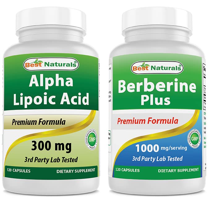 En İyi Doğallar Alpha Lipoic Acid 300 mg & Berberine Plus 1000 mg