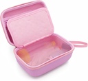 CASEMATIX Pink Travel Case Bag, Asthma Inhaler, Maskeler, Spacer - Case Only Only