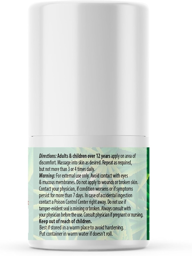 ANUMED Hemp Roll-On 4000 mg Pain Relief. Hızlı Acting, Long Lasting, Arnica + Turmeric for Anti-Inflammatory, Natural Recovery, Joint, Muscle, Nerve Pain Reliever 2 Packs of (1oz)