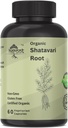 Organik Shatavari Root 500 mg (Asparagus Racemosus) Menstrual Cramp Relief, Menopause Support, and Women's Health | 60 Capsules | Hormonal Balance Support Support