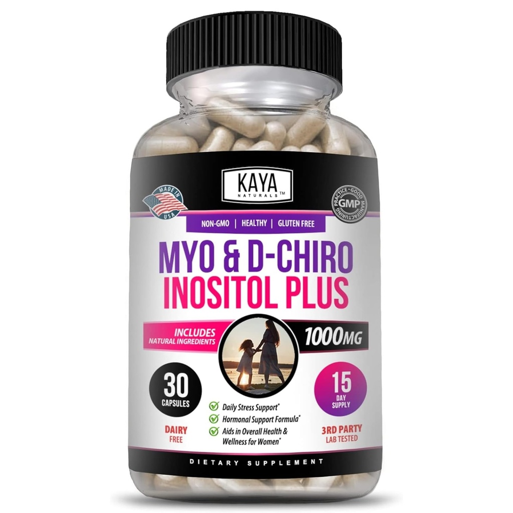 Kaya Naturals Myo & D-Chiro Inositol Plus Kadınlara Destek, B8-30 Capsules