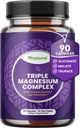 Yüksek derecede Potent Magnezyum Kompleksi - Vlycinate ve Malate ile Üçlü - 400 mg Supplement Supports Relaxation & General Wellness Non-GMO Vegan 90 Capsules