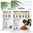 Organik Siyah Maca Peruvian Root Toz | Erkekler için Siyah Maca Kök | Doğal Tamam | Temel Vitaminler, Mineraller & Fatty Asits Improv Energy | Immune Support (8oz, Pack of 2)