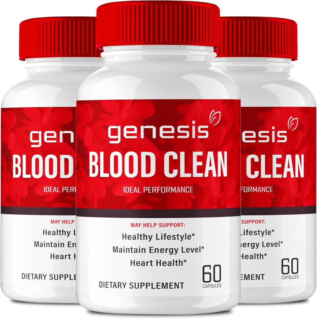Genesis Blood Clean Capsules - Σύνθετη Φόρμουλα συμπλήρωμα για τη μέγιστη δύναμη - Φυσικό καθαριστικό δοχείο αίματος, GenesisBlood Καθαρά χάπια, GenesisBloodClean Pastillas Κριτικές (3 Pack)