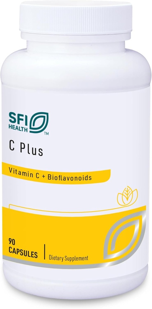 Klaire Labs SFI Health C Plus with Bioflavonoids - Optimal Vitamin C Blend with Citrus Bioflavonoid Complex (90 Capsules)