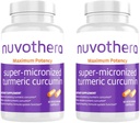 Nuvothera Super-Mily Turmeric Curcumin Capsules 2Month Supply Abors, Whole Root, Non-GMO, Skin, Gut Health & Antioksis (120 Capsules)
