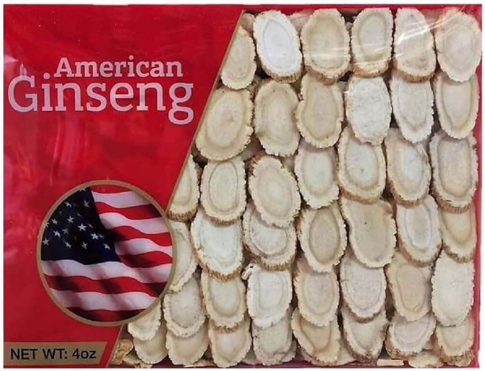 Hand- Selected A Grade American Ginseng Medium Slice (4 Oz. Box)