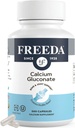 Freedauba Gluconate - Kosher Vegandis Supplement - Digest & Absorb için Kolay - D vitamini olmayan - (500 Capsules)