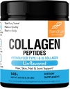 Sandhu'nun Collagens Toz|4.9 oz Unflavored| Grass-Fed Hydrolyzed Bovine Collagen | Supports Youthful Skin, Hair, Nails, Mobility & Flexability