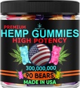 Hemp Gummy Edibles Calm Sleep- Support Peace and Relaxation-High Strength, Tasty Fruity Flavors- Made in USA