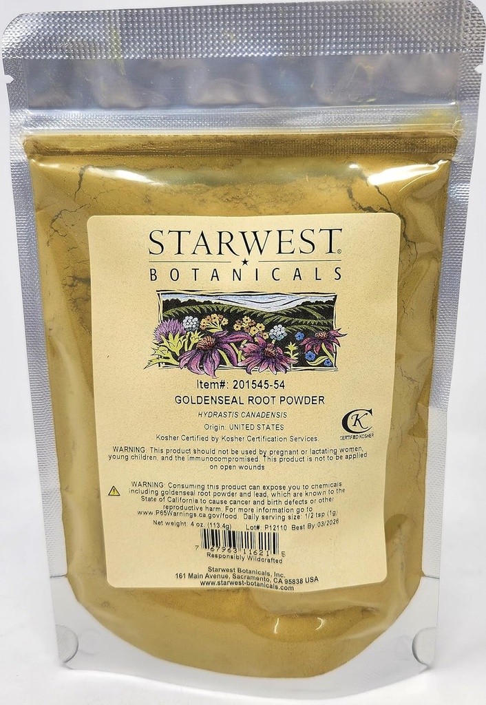 Goldenseal Root Toz Wildcrafted - 4 Oz (113 G) - Starwest Botanicals