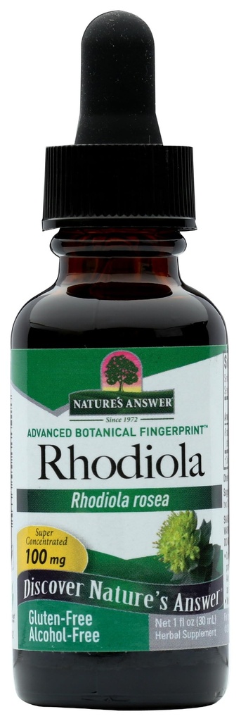 Nature's Answer Rhodiola Root | Super Tempd Herbal Supplement | Yardım ve Stresi Azalın | Alkol Özgür, Gluten-Free ve Kosher Sertifikalı 1oz