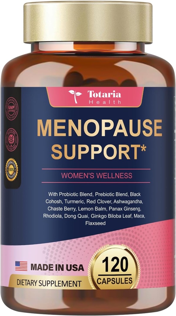 Kadınlar için Menopause Supplements, Multibenefit & Complete Black Cohosh, Dong Quai Root ve More Herbal Mixs, w/Powerful Probiyotik & Prebiyotik