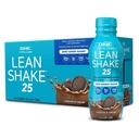 GNC Lean Shake 25 Protein Shake, Klinik olarak Proven Kilo Yönetimi, Meal modifikasyon, Sıfır Eklenmiş Şeker ile 25g Protein, İçmeye Hazır, Çerezler ve Krem, 12 Paket