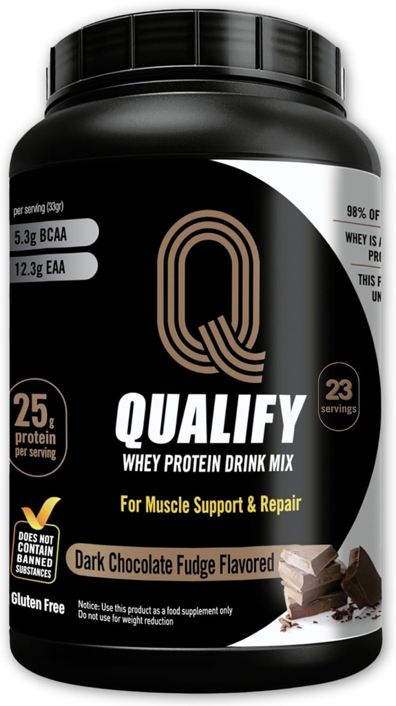 Σκούρο σκόνη πρωτεΐνης Whey σοκολάτας. 25g πρωτεΐνης Shake σκόνη για την αποκατάσταση μετά την προπόνηση, Smoothie & Ψήσιμο. Χωρίς γλουτένη & ζάχαρη, Υψηλή Kosher, με Αμινοξέα (5.5g BCAA, 2.7g Leucine), 23 Υπηρεσίες