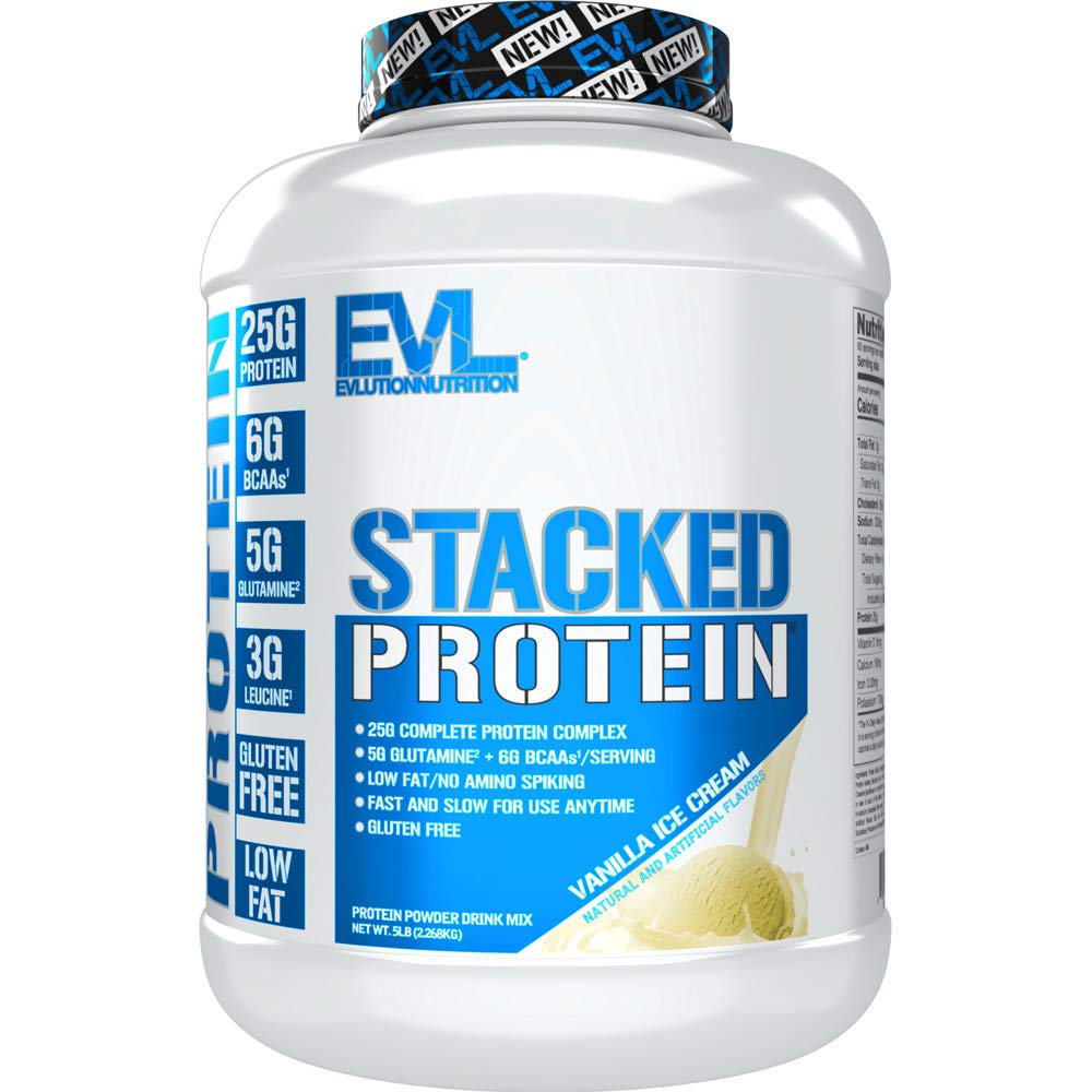 Evlution Beslenme Protein Protein Tozu 25 Grams of Protein, 6 BCAAs 6 Grams ve Glutamine (Vanilla Ice Cream, 5 LB)