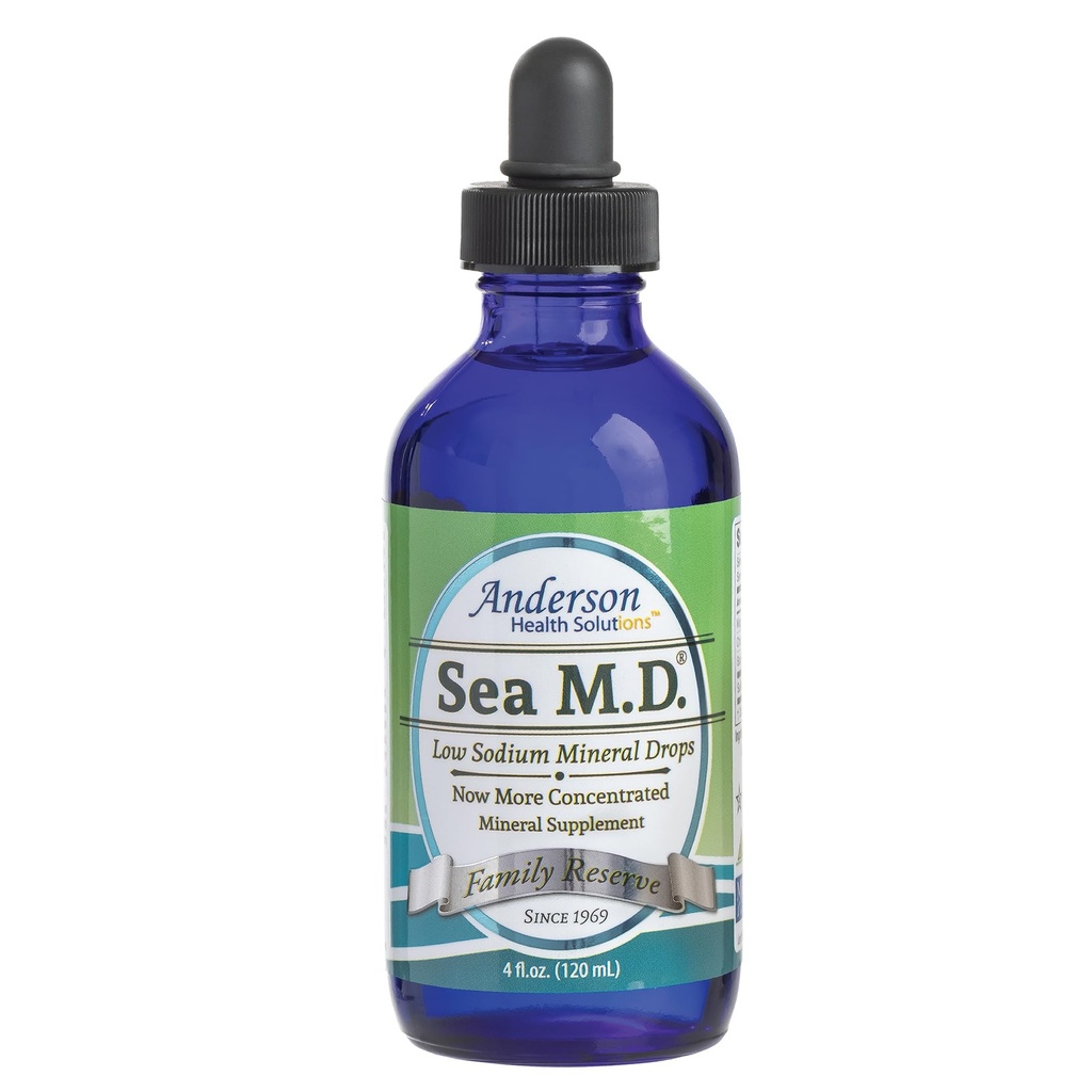 Anderson Sea M.D. Yoğun Trace Mineral Drops, Ionic Electrolyte Supplement Magnezyum, Liquid Magnezyum, Take, 4 fl oz, Cam Şişe Şişe Şişede 60 Hizmet