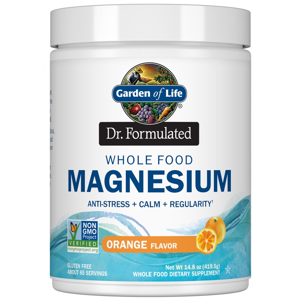 Life Dr. Full Food 419.5g Toz - Orange, Chelated, Non-GMO, Vegan, Kosher, Gluten & Sugar Free Supplement with Probiyotiks - Best for Anti-Stress, Calm & Regularity