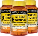 MASON NATURAL Stres B, Antioksis + çinko, 6 Ay Supply, Dual Action Formula, Supports Energy Metabolism & Immune Health, 3 Pack