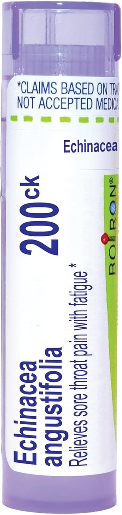 Boiron Echinacea Purpurea 200Ck For Sore Throat Pain with Fatigue - 80 Pellets