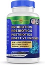 Probiyotikler Prebiyotiks Postbiyotiks Digestive Enzymes 4 in 1 Formula 60 Count (Pack of 1)