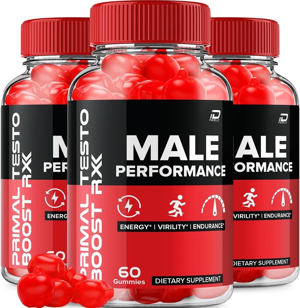 Primal Testo Boost RX ACV Gummies για άνδρες – PrimalTesto Boost RX αρσενικό ACV Gummies Όλα-φυσικά συμπλήρωμα, Primal TestoBoost RX Gummies Κριτικές (3 Pack - 180 Gummies)