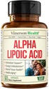 Alfa Lipoic Asit – Yüksek Potency 650 mg ALA Supplement for Nerve and Brain Health, Antioksi Support and Health Aging Aid – Vegan & Non-GMO – Alfa Lipoic Acid 600 mg – 60 Capsules