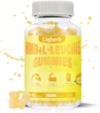 HMB ve Leucine Gummies, 3000 mg HMB ve L-Leucine Supplement for Muscle Recovery, Muscle Mass & improve Endurance, for Men & Women, Non GMO, Vegan,Gluten Free, Lemon Flavor, 120 Gummies