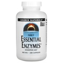 Source Naturals Essential Enzymes 500 mg Bio-Aligned multiple Supplement Herbal Defense for Digestion, Gas & Constipation Relief & Daily Digestive Health - Güçlü Immune System Support - 120 VegiCaps