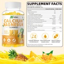 D3 Vitamini ile kalsiyum çinko Gummies, ashwagandha Supplement - Yüksek Potency Absorpsiyon - Pineapple Flavor-90 Kont