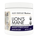 Host Defense Lion's Mane Toz - Brain Health Support Supplement - Mushroom Supplement to Support Focus & Memory Function - Immune & Nervous System Support Supplement - 7 oz (133 Servisler)*