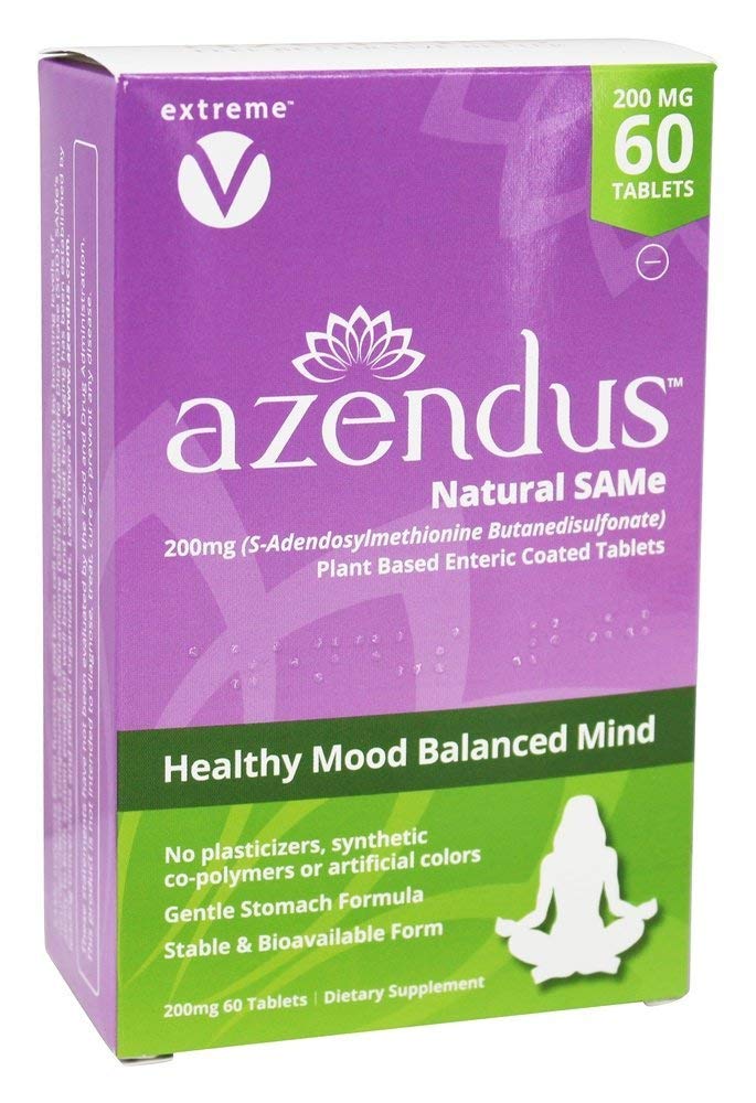 Azendus Mood 200mg S- Αδενδοσυλομεθειονίνη Βουτανοδισουλφονική (Same) (2 Κουτιά - 120 Εντερικά Επικαλυμμένα Δισκία) Vegan, Χωρίς γλουτένη, Χωρίς σόγια