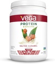 Vega Protein ve Yeşiller, Salted Caramel, Vegan Protein Toz, 20g Plant Temel Protein, Low Carb, Keto, Süt Free, Gluten Free, Non GMO, Pea Protein for Women and Men, 1.1 Pounds (17 hizmet)