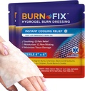 BurnFix® Burn Gel Pads 4x4 Hydrogel Dressing - Θερμοβίδα TM Τεχνολογία – Στείρα με λάδι Tea Tree – Άμεση ψύξη για Sunburn, Κουζίνα, Χημικά εγκαύματα – Μη Stick First Aid, Ασφαλής για το Πρόσωπο & Παιδιά (2)