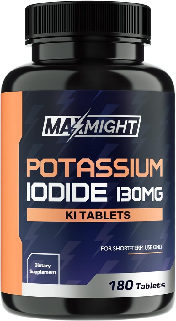 Potasyum Iodide 130 mg, Non-GMO, Diyetsel Tamam, 180 Tablet, 6 Ay Supply, Pyumide Pills, YODO Naciente, ABD'de Yapıldı