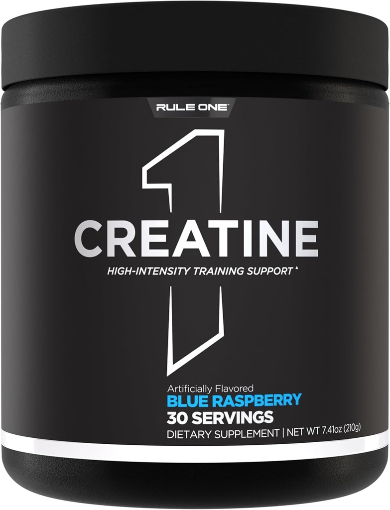 Κανόνας 1 Creatine Powder – Pure Micronized Creatine Monohydrate for High-Intensity Exercise and Lean Body Mass Support, Flavored and Unflaved (30 Servings, Blue Raspberry)