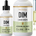 DIM Liquid Drops Kadınlar ve Erkekler için Estrogen Dengesi için 100 mg | Hormon Dengesi, Menopause Supplements for Women, PMS Support & Anti-GMO, Third-Party Tested