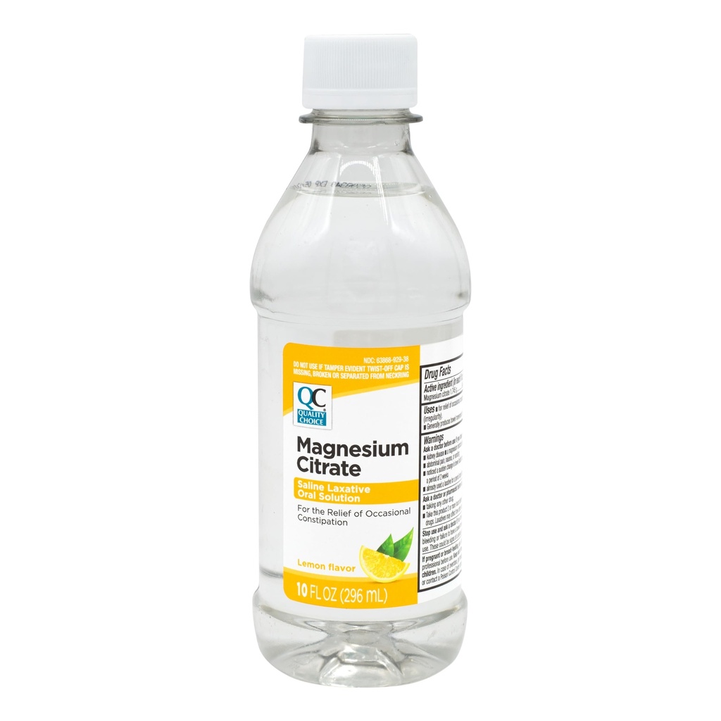 Kalite Seçim Magnezyum Citrate Oral Çözüm, 10oz - Lemon Flavored Saline Laxative, Supplement for Occasional Constipation Relief, Mag Citrate is a Gentle and effective Laxative for Regularity