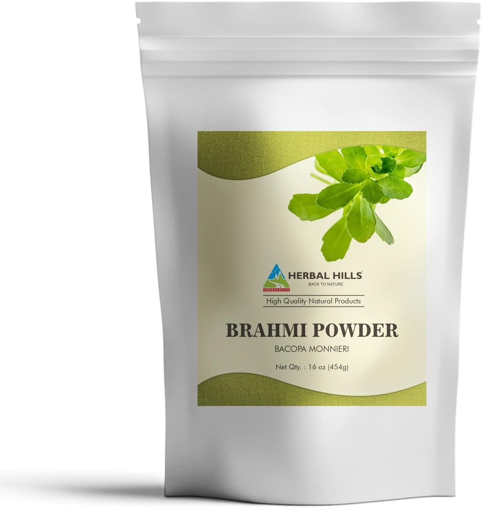 HERBAL HILLS Brahmi σκόνη Bakopa Monnieri περιποίηση μαλλιών 1 λίρα 