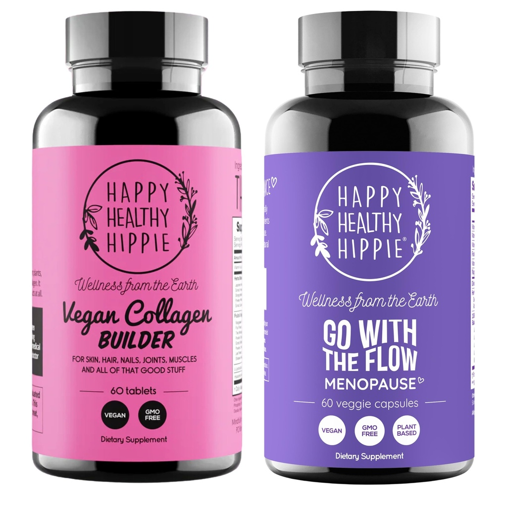 Mutlu Sağlıklı Hippie Go with The Flow Menopause Support & Vegan Collagen Builder Collagen Pills